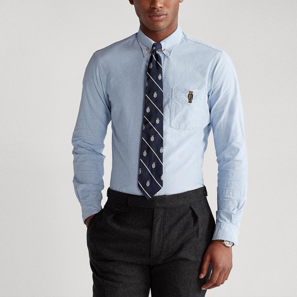 Polo Ralph Lauren Вышитая рубашка свободного кроя на пуговицах с длинным рукавом для мужчин, синяя MNPOWOV16820896-400