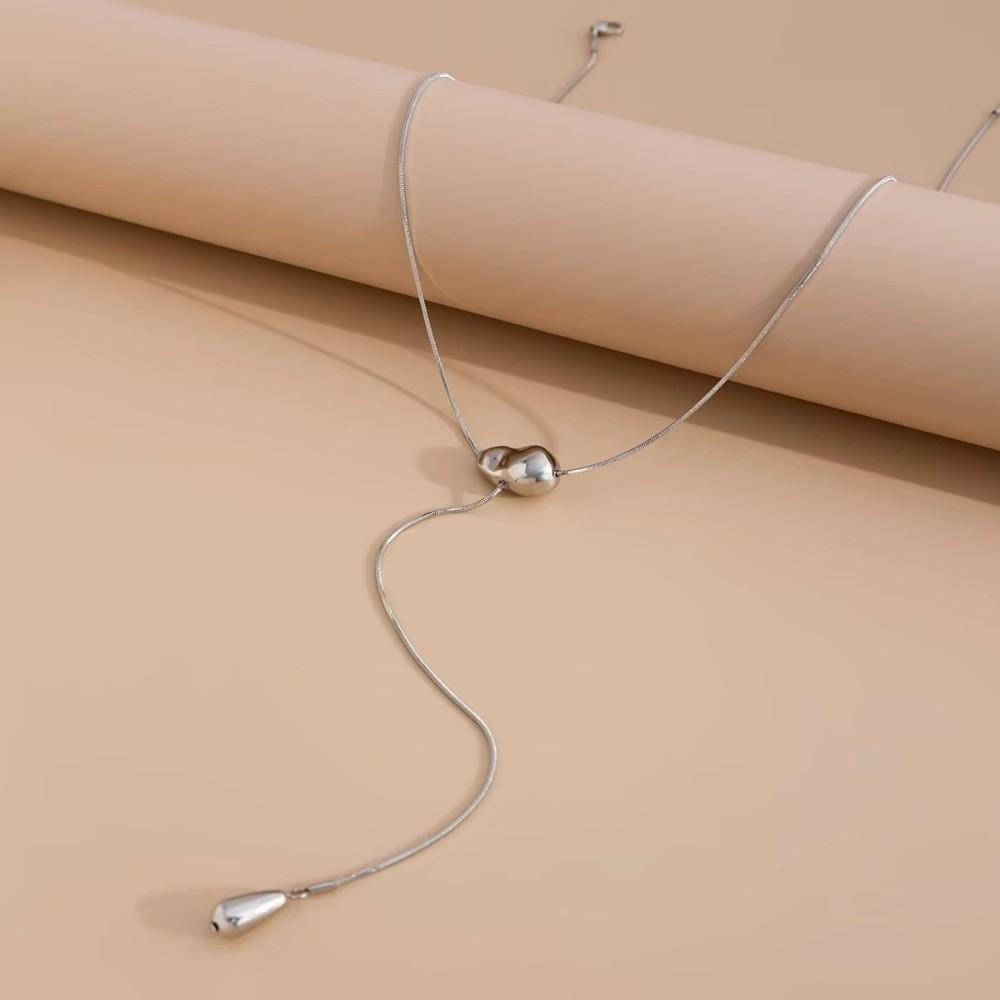 Неправильная Длинная Тонкая Цепь Ожерелье Геометрическое Ожерелье на Ключицы Женские Ювелирные Изделия Подарок
