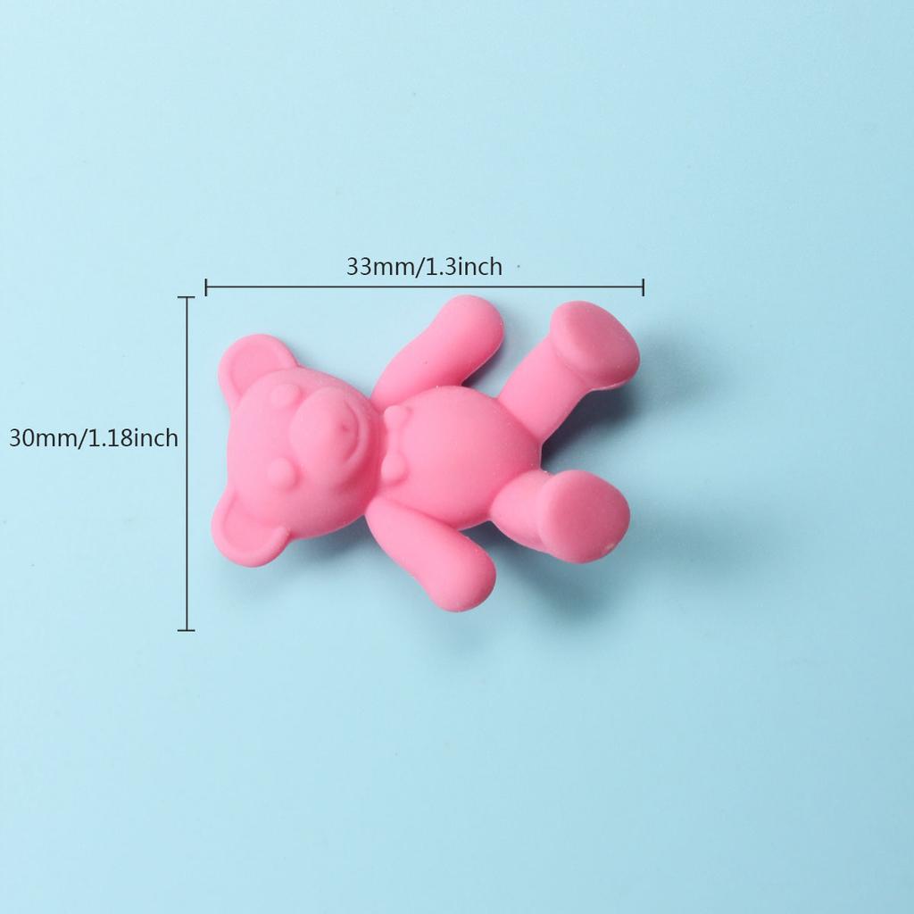 10pcs DIY Jewelry Making 33x30mm Fashion Matte Bear Loose Beads Accessories Pendant Necklace Bracelet