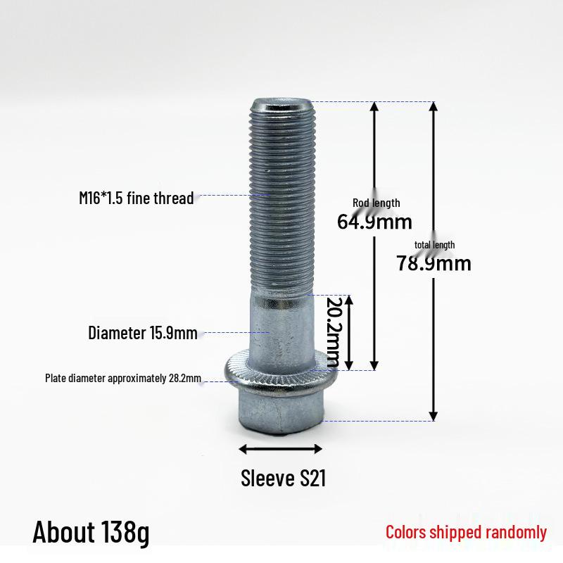 130 Rear Axle High-Strength Flange Bolt with Anti-Loosening Disc, Coarse Threads 10 & 12