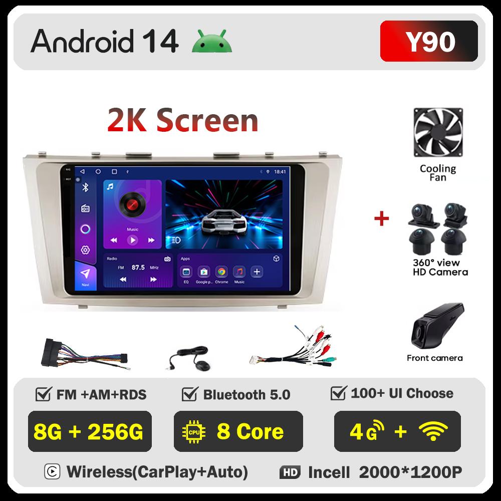 Android 14 для Toyota Camry 40 50 2006-2011 Автомобильный радиоплеер стерео головное устройство автомобильные мультимедийные интеллектуальные автомобильные системы без 2din