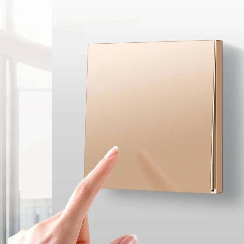 Uk Type 86 13A Универсальный розовое золото 220 В настенный большой деформированный 1-клавишный 2-позиционный крестовой выключатель света, USB электрическая розетка