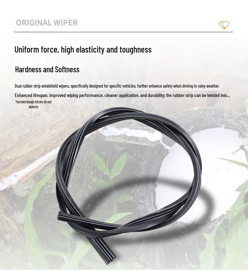 Discovery 5 Frameless Front Wiper Blades: Original High-Definition Rubber, Silent Operation