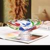 ZISIZ European Crystal Glass Beaded High-Foot Fruit Plate