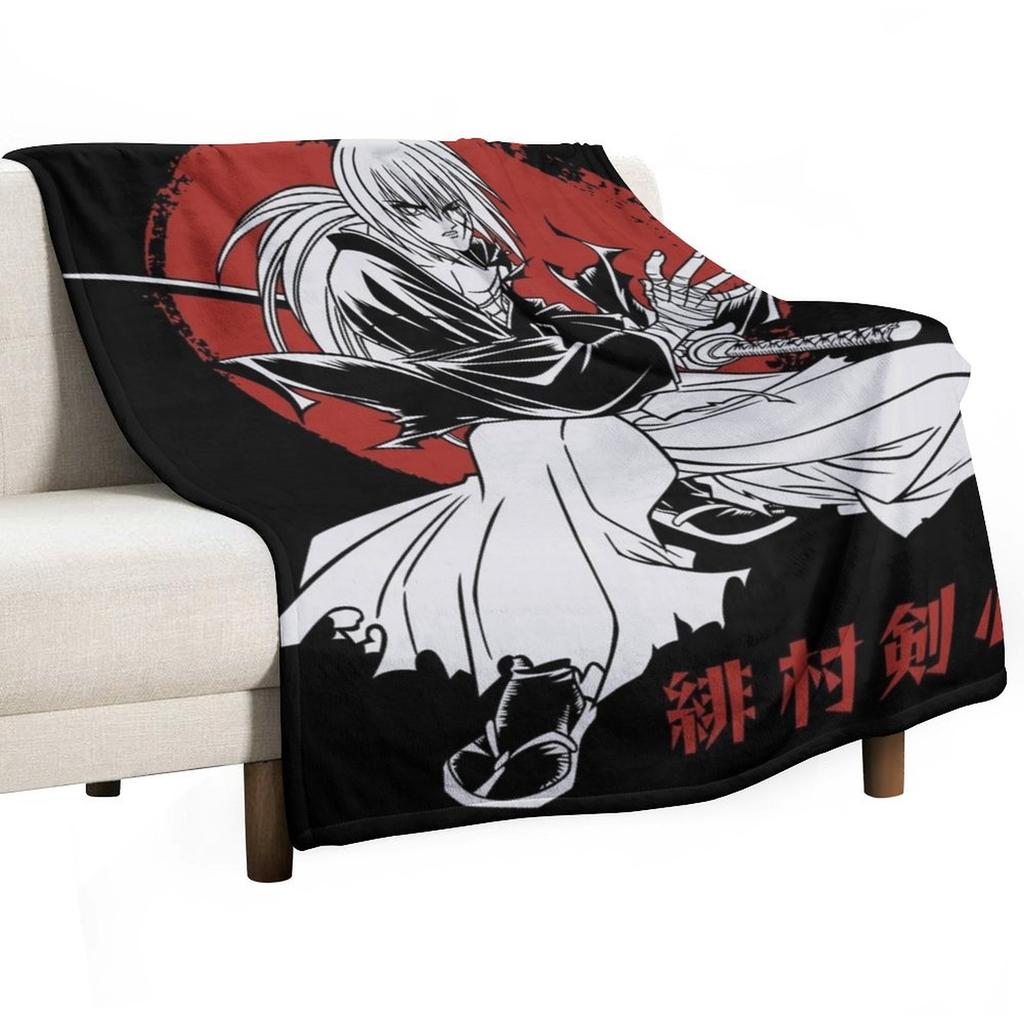 Kenshin Himura Throw Blanket Picnic Sofas Bed Retros Blankets