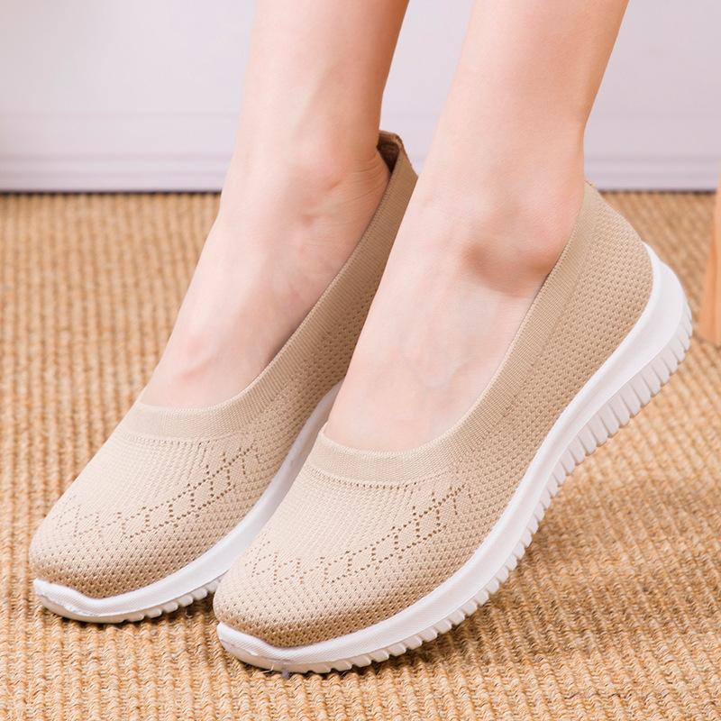 Lightweight Mesh Womens Breathable Flat Shoes - Ultra-Comfortable, Slip-Resistant, and Ventilated for Outdoor Casual Wear