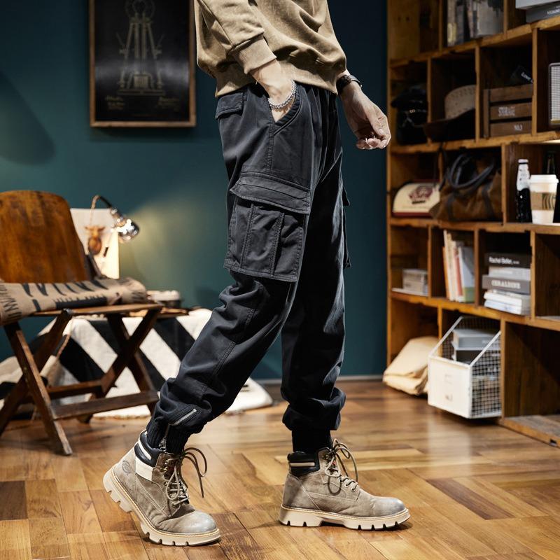 Флисовый комбинезон брюки повседневные брюки новые универсальные высокие аркадные можно на открытом воздухе ретро стиль мужская одежда
