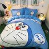Blue Robotic Cat Bedroom set,Children'sGift Teenagers Adulte Microfibre Double Bed 2/3 pieceDuvet Coverwith Zip Room Decor