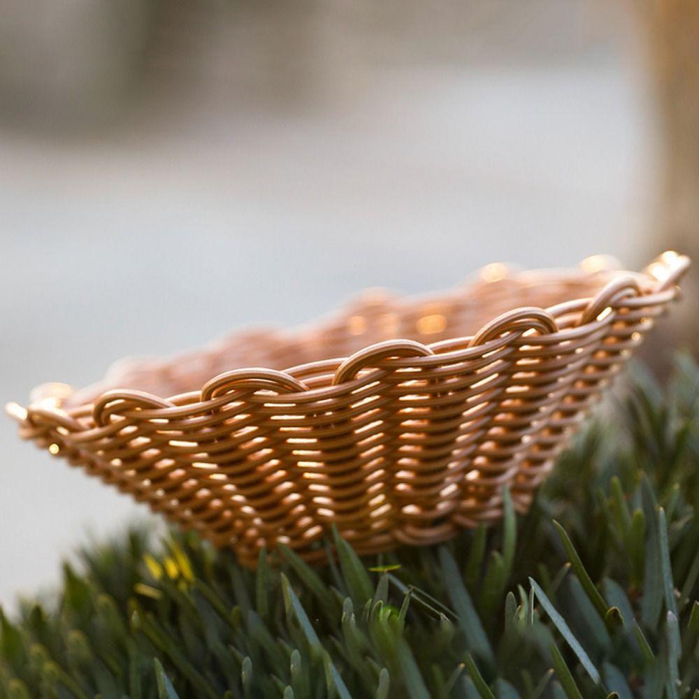 Round Display Platter Bread Fruit Kitchen Organization Basket Storage Basket  Home Shop Hotel