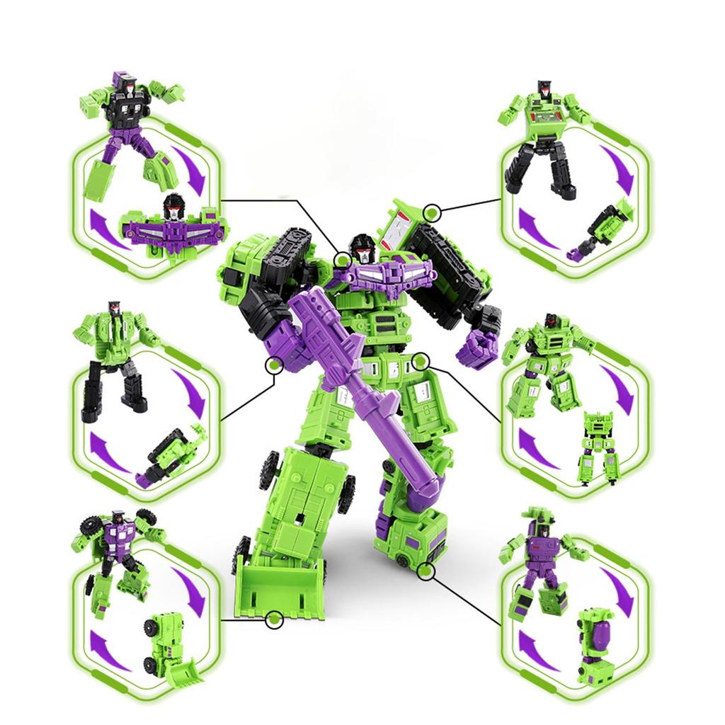 Игрушки-трансформеры, шесть в одном инженерная машина, комбинированная модель экскаватора-робота, игрушки для мальчиков