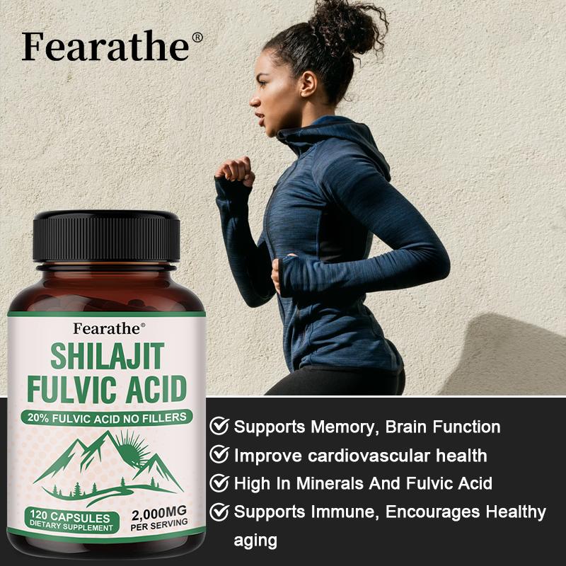Shilajit Fulvic Acid 20% Capsules (filler-free) – Supports memory and brain function 120 capsules