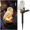 Solar Owl Resin LED Light Outdoor Garden Floor Insertion Light Garden Path Street Light Christmas Day Decorative Atmosphere Light
