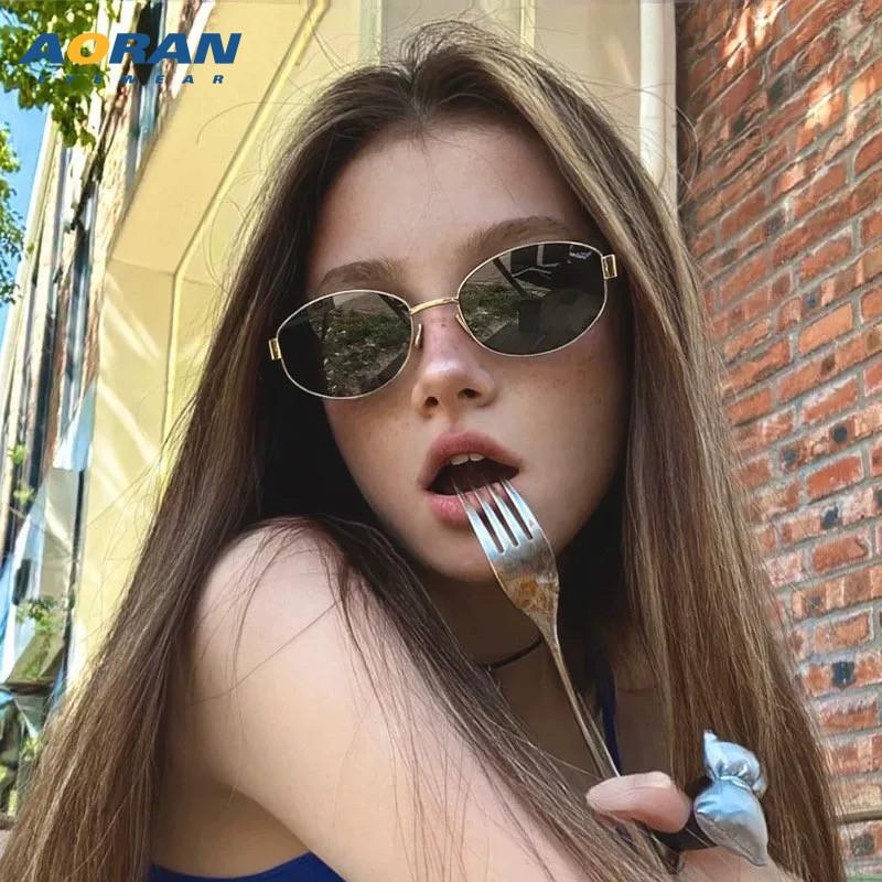 Luxury Old Money Style UV Protection Sunglasses for Women with a High-End Feel2026New Vintage Metal Oval Sunglasses for Men