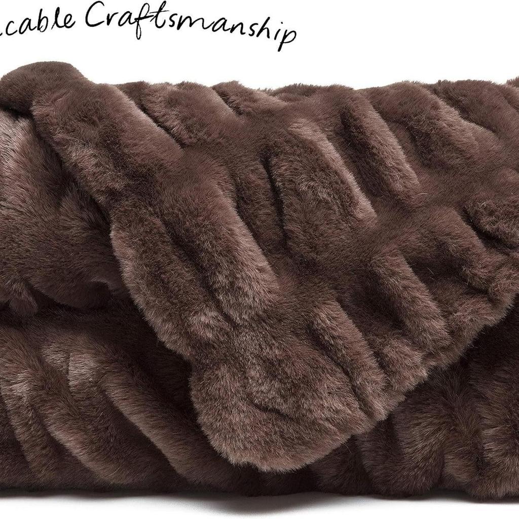 Плед из спандекса с эластичным принтом тай-дай и кроличьим мехом для осени и зимы - Толстый, теплый, мягкий