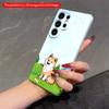 2DFlat Samsung phone case Cute Shiba Inu Sitting on Grass with Bone Applicable to Galaxy S22 S23 S24 S25ULTRA S26 A12 A13 A14 A15 A16