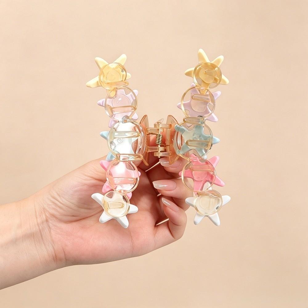 Resin Starfish Hair Claw Clip Large Ocean Hair Accessories Y2K Hair Grab Clip Marine Life