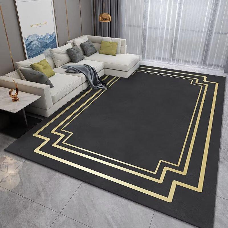 Геометрия Украшение гостиной Ковер Геометрия Темный узор Диван Коврик для чайного столика Спальня