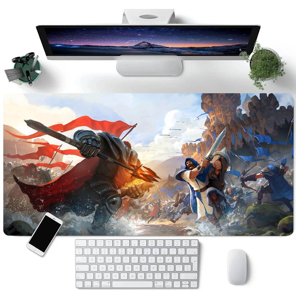 Игровой коврик для мыши Albion Online, большой коврик для стола под клавиатуру, игровой коврик для мыши, с замком по краю, нескользящий коврик