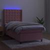 Maison Exclusive - Sommier à lattes de lit matelas et LED Rose 90x200 cm Velours