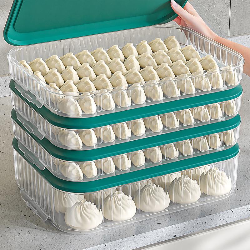 Dumpling Freezer Box - Fresh-Keeping and Quick-Freezing Storage for Wontons, Dumplings & Noodles