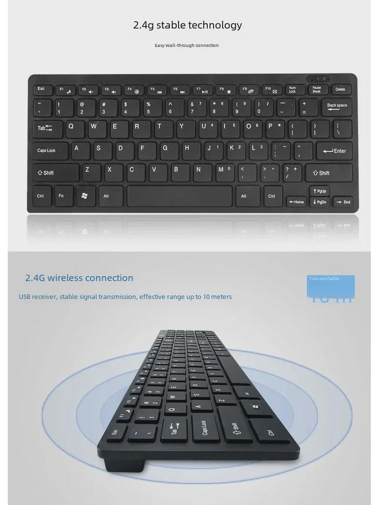 Ultra-Thin K03 2.4G Wireless Keyboard and Mouse Set for Office and Tablet Use