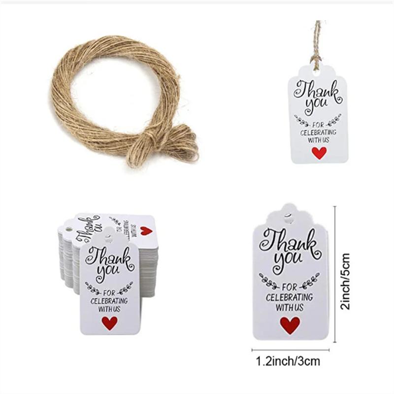Бирка 100 шт. + 20 метров веревки, самоподвешивающаяся бирка ручной работы. Спасибо, что празднуете с нами.. Теги Подарочная выпечка, Упаковка Декор
