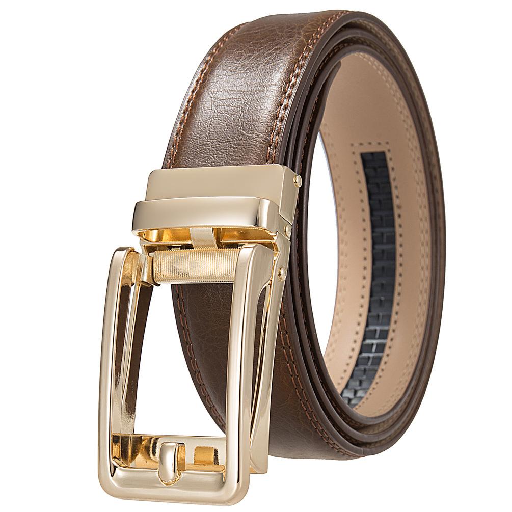 1 шт. Мужской ремень с автоматической пряжкой, модный деловой ремень из коровьей кожи, ремень Ly36-3 3315-1