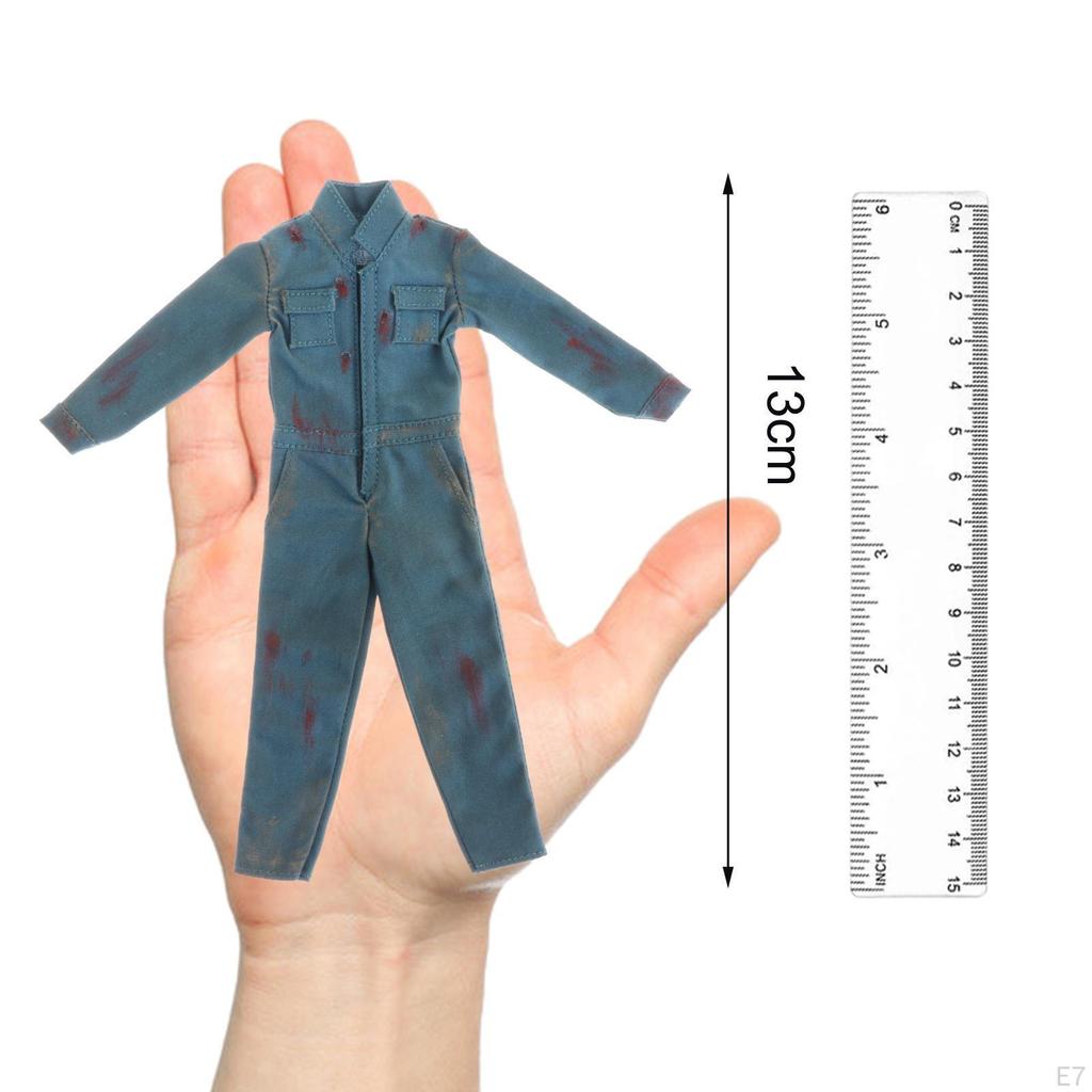 1/12 Scale Male Doll Outfit Jumpsuit for Action Figures and Collectibles