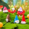Multicolor Mini Gnome Figurines Mushroom Pumpkin Garden Elf  Easter Christmas