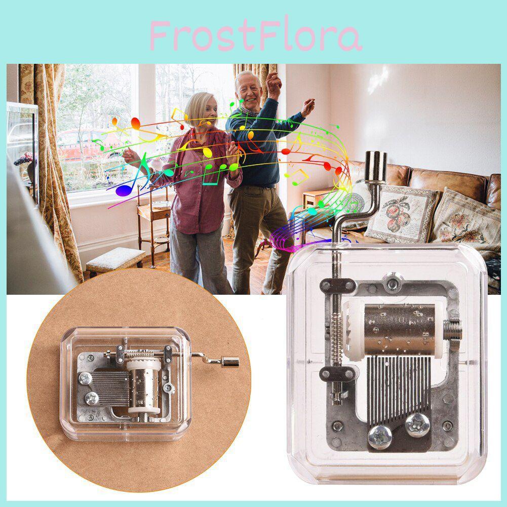 Music Mini Box Hand Cranking Music Movement Transparent Diy Music Box Christmas