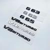 2017 Flat Letters G63 G65 V8 Biturbo V12 Biturbo Emblem for Mercedes Benz AMG W463 Car Side Fender Trunk Nameplate Logo Sticker