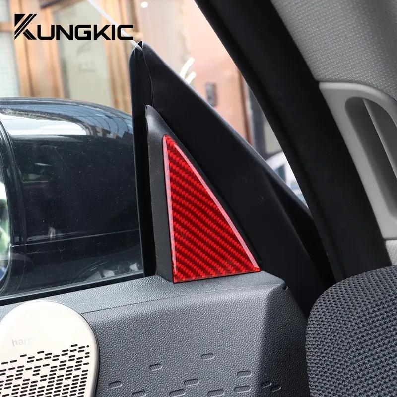 Наклейка на переднюю стойку двери из углеродного волокна для MINI EV J01 E SE Mini Cooper Electric 2024 2025 Аксессуары Декоративная отделка интерьера