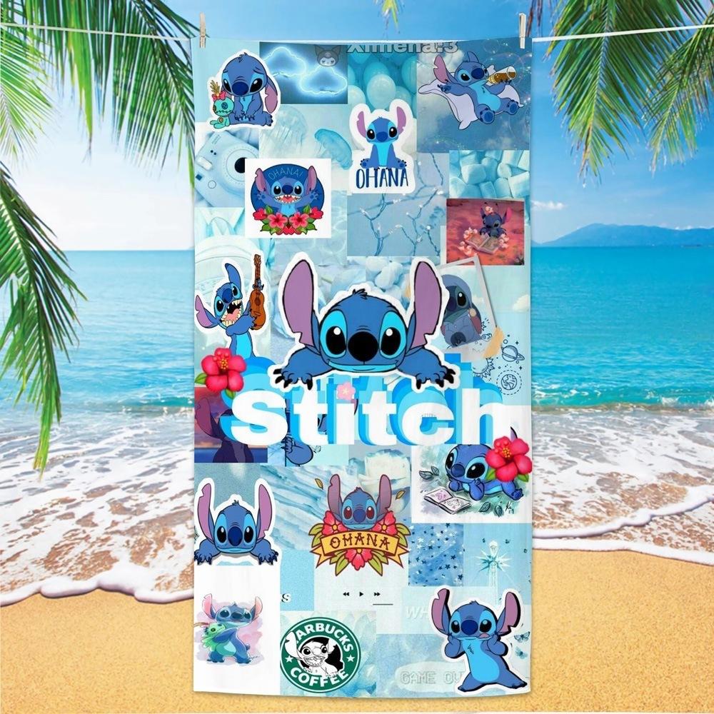 Western Anime Pattern Soft Thick Microfiber Large Towel For Children Beach Swimming