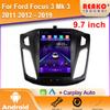 9.7 '' For Ford Focus 3 Mk 3 2011 2012 - 2019 Car Radio Android Auto Carplay GPS Navigation Multimedia Video Player 2din DVD