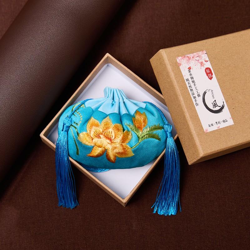 Empty Sachet Bags with Traditional Embroidery, High-End Fragrance Pouches for Mid-Autumn Festival, Finished Hanfu Accessories, Portable Hanging