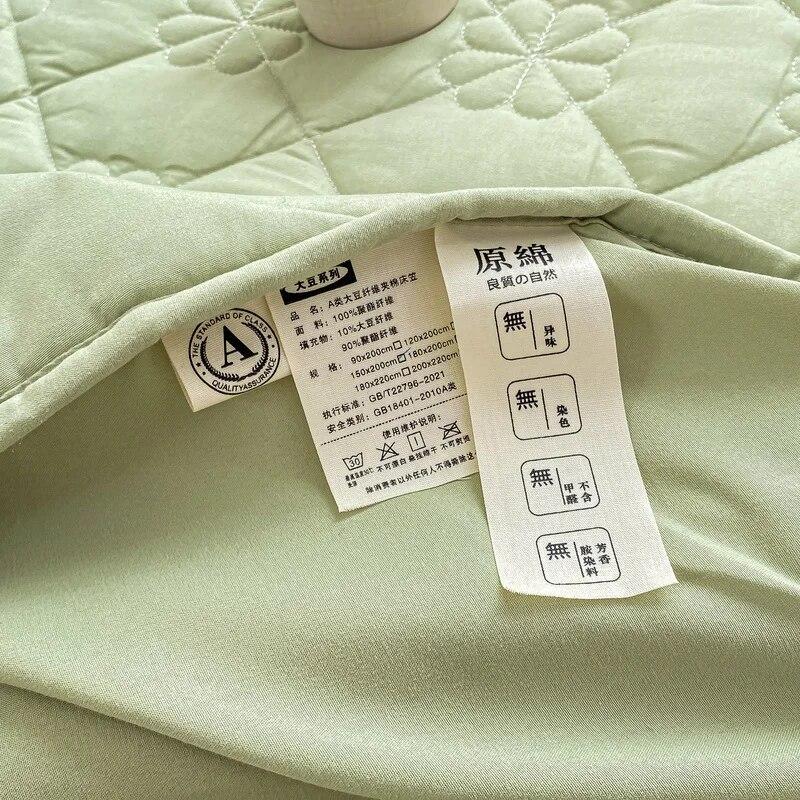 Class A Soy Quilted Adjustable Fitted Sheet Raw Cotton Fabric,Mattress Protector Cover,Bed Sheet With Elastic Band 160x200