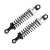 2pcs RC Car Shock Absorber 1 16 Front Rear 73mm Length Aluminum Alloy Model Truck DamperSilver