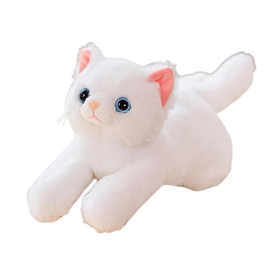 Имитация куклы-кошки, 3D глаза, склонная осанка, кукла-котенок, мягкие пушистые плюшевые игрушки-компаньон, подушка для сна, чучело куклы, орнамент, плюшевая игрушка, подарок на день рождения