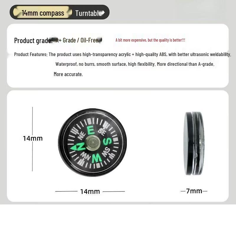Qianyue Outdoor Plastic Compass (10-Pack)