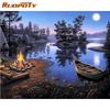 Diy Oil Painting By Numbers Moon Night Bonfire Landscape Paint Kits Home Decor Wall Artcraft Diy Gift Drawing Painting