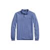 Polo FW22 Solid Color Logo Embroidered Mesh Long Sleeve Polo Shirt Men Tops Blue MNPOKNI16822282-420