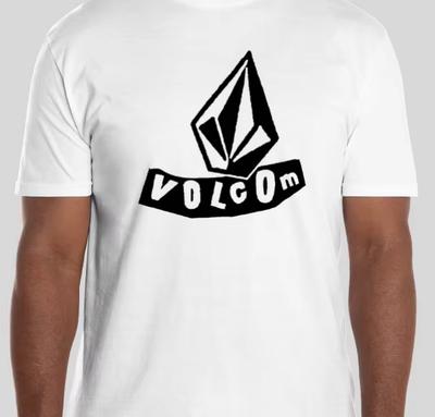 Volcom Мужская Женская Хлопковая Футболка Роскошный Бренд Мода Большой Размер Топ Повседневная С Коротким Рукавом Уличная Одежда Классический Принт Свободная Футболка 2025