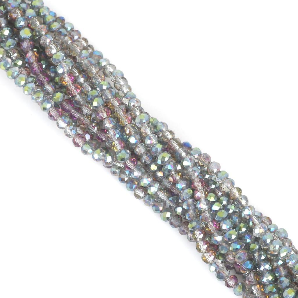 30-200Pcs Rondelle Austria Faceted Crystal Glass Beads Loose Spacer Beads for Jewelry Making