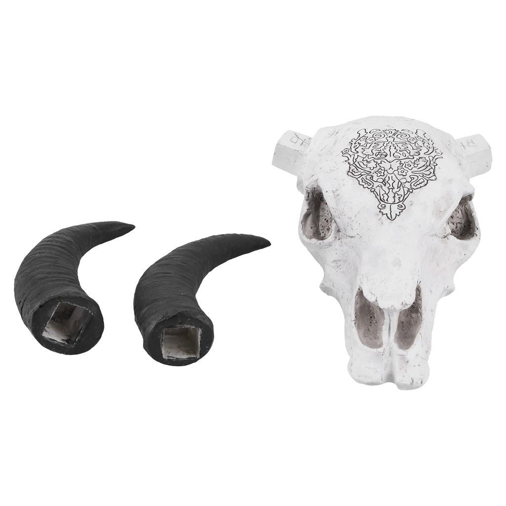 Смола Голова Быка Настенное Украшение Длинный Рог Скульптура Животного Фон Стена Домашнего Орнамента