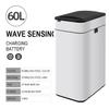 Smart Sensor Trash Can Stainless Steel Automatic Wastebin For Bathroom Kitchen Smart Bucket Garbage 30L 40L 50L 60L Trash Bin