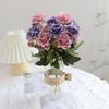 Artificial Flower Vivid Decorative Portable 6 Heads Peony Fake Plant for Wedding