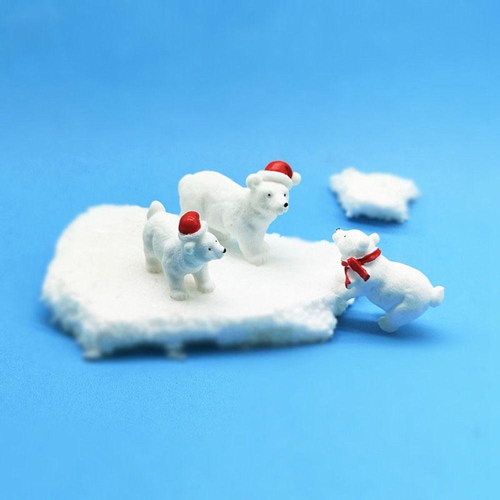 Craft Home Decoration Garden Decor Christmas Ornament DIY Accessories Polar Bear Figurines