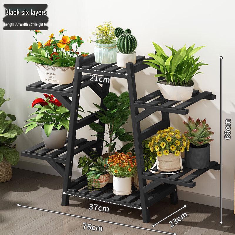 Solid Wood Multi-Tier A-Frame Plant Stand
