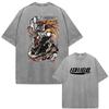 Vintage Washed Anime Bleach Rukia Kuchiki Print T Shirt Men Japanese Manga Short Sleeve Tshirt Unisex Clothing Fashion Tshirts