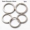 5pcs Portable Titanium Alloy Key Rings 25mm Outdoor EDC Keychain Key Ring Tool Accessories